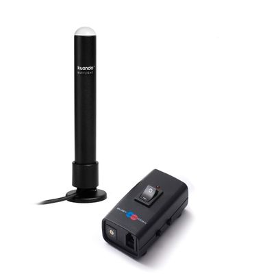 Kuando Busylight Combi (15301)  for headsets & Desk Phones - Lights up Red When on The Phone. Manual Switch Changes Light to Blue for DND Mode
