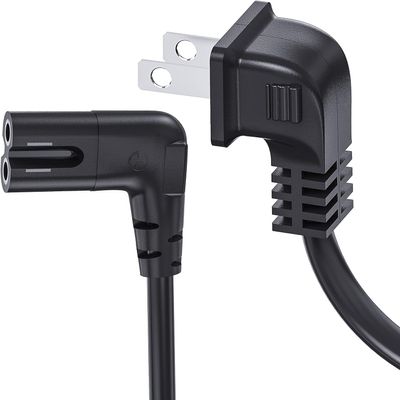 12 Foot Replacement TV Power Cord for Samsung PN 3903-000853 3903-000599 90 Angled 2 prong Figure 8