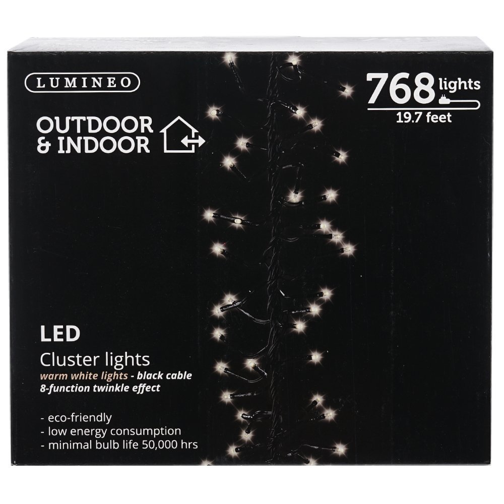 Warm White Cluster 768 Strand Sting Lights