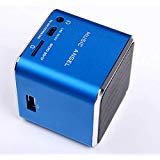 Original Mini Music Angel JH-MD07U Digital Speakers for Cellphone PC Support USB Disk/Micro SD/TF Card MP3 Player FM Radio (Blue)