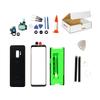 MD0410 Repair Kit Compatible for Samsung Galaxy S9 G960 - Front Outer Glass Lens + Back Cover + Camera Lens Flash Cover Replacement (Black) view 1