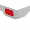 50 Pairs - Flat- 3D Glasses Red and Cyan White Frame Anaglyph Cardboard (Set of 50) view 3