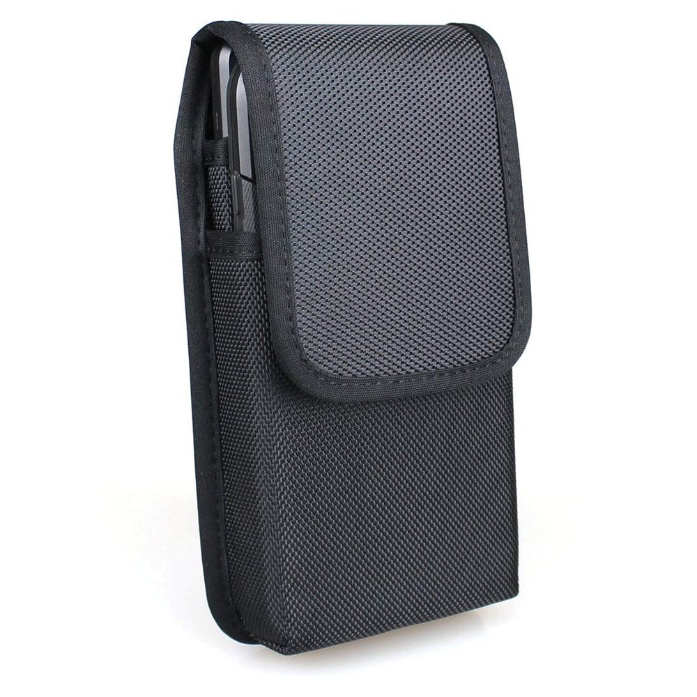 aubaddy Nylon Dual Phone Holster for iPhone (17 16 15) Pro Max/Plus/iPhone (16 15 14) Pro/Galaxy (S25 S24 S23) Plus, Black
