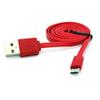 Red 6ft Long USB Cable Charger Sync Power Wire Cord for Cricket ZTE Overture 2 - Cricket ZTE Overture 3 - Cricket ZTE Sonata 2 - Cricket ZTE Source - MetroPCS Alcatel Evolve 2 view 2