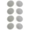 Pyle PDIC Series 8 Inch 250 Watts 4.8 Ohms Round Flush Mount Wall and Ceiling Home Speakers with Directable 0.5 Inch Polymer Dome Tweeter, Pack of 8 view 1