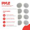 Pyle PDIC Series 8 Inch 250 Watts 4.8 Ohms Round Flush Mount Wall and Ceiling Home Speakers with Directable 0.5 Inch Polymer Dome Tweeter, Pack of 8 view 2