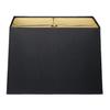Royal Designs, Inc. HB-613-18BLK Rectangle Hardback Lamp Shade, (8 x 16) x (10 x 18) x 12, Black with Gold view 1