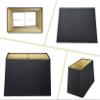 Royal Designs, Inc. HB-613-18BLK Rectangle Hardback Lamp Shade, (8 x 16) x (10 x 18) x 12, Black with Gold view 2