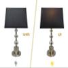 Royal Designs, Inc. HB-613-18BLK Rectangle Hardback Lamp Shade, (8 x 16) x (10 x 18) x 12, Black with Gold view 3