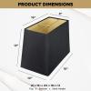 Royal Designs, Inc. HB-613-18BLK Rectangle Hardback Lamp Shade, (8 x 16) x (10 x 18) x 12, Black with Gold view 4