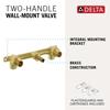 Delta Faucet Wall-Mount Rough-In Valve for Delta 2-Handle Wall-Mount Bathroom Faucets R3500-WL view 3