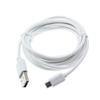 White 6ft Long USB Cable Rapid Charger Sync Power Wire Cord for AT&T Alcatel Allura - AT&T Alcatel Cingular Flip 2 - AT&T Alcatel Tetra - AT&T ASUS PadFone X - AT&T ASUS PadFone X Mini view 3
