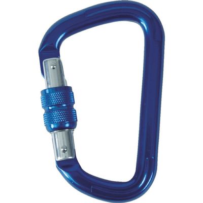 TRUSCO TKNNL1111B Carabiner with Screw Lock, Wire Diameter 4.1 inches (10.5 mm), 4.3 inches (110 mm), Blue