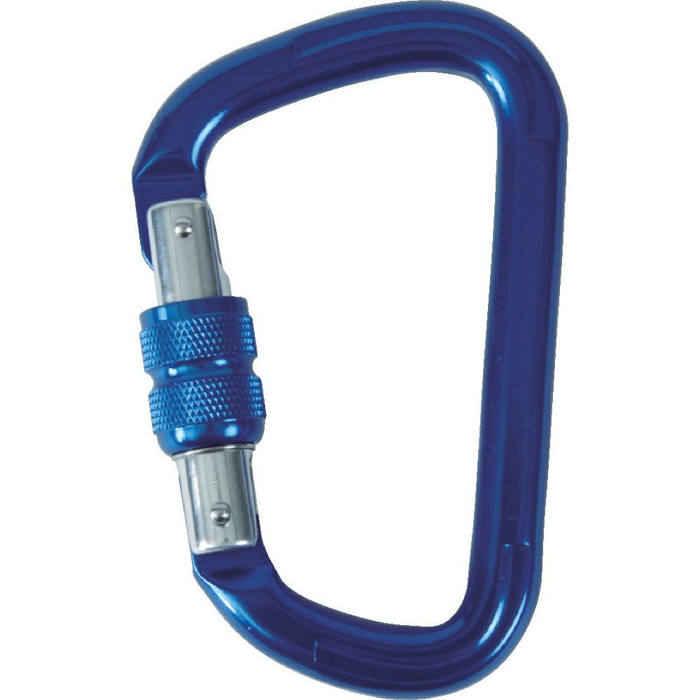 TRUSCO TKNNL1111B Carabiner with Screw Lock, Wire Diameter 4.1 inches (10.5 mm), 4.3 inches (110 mm), Blue