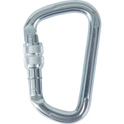 TRUSCO TKNNL1111SV Carabiner with Screw Lock, Wire Diameter 4.1 inches (10.5 mm), 4.3 inches (110 mm), Silver