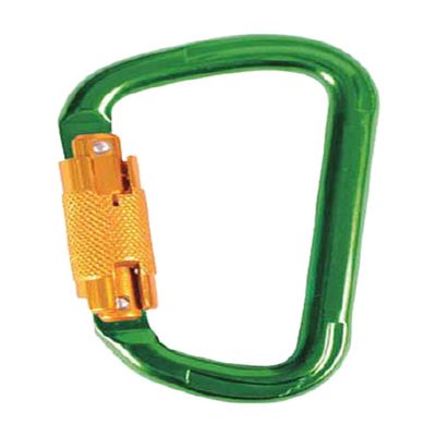 TRUSCO TKNNL1111GN Carabiner with Screw Lock, Wire Diameter 4.1 inches (10.5 mm), 4.3 inches (110 mm), Green