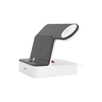 Belkin 2-In-1 Iphone & Apple Watch Charging Dock - Powerhouse Charging Station + Apple Watch Charging Stand - Designed For Iphone 6/7/8/X/Xs/Xr/Xs Max, Apple Watch Series 4, 3, 2, & 1