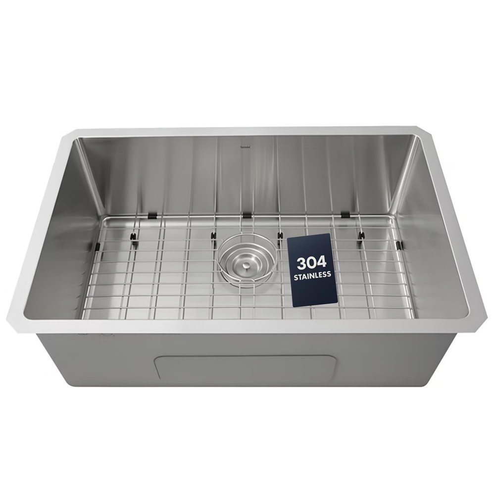 Nantucket Sinks SR3018 30-Inch Small Radius Rectangle Stainless Steel Undermount Kitchen Sink
