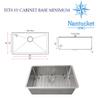Nantucket Sinks SR3018 30-Inch Small Radius Rectangle Stainless Steel Undermount Kitchen Sink view 2