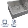 Nantucket Sinks SR3018 30-Inch Small Radius Rectangle Stainless Steel Undermount Kitchen Sink view 4