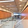 jimwhen 4 Pack LED Troffer 2x4 FT Retrofit Kit,Magnetic Retrofit kit,36W (240W Equiv),5000K Daylight White,0-10V LED Driver/2 Tubes Per Kit,T8 T10 T12 Fluorescent Replacement Light Bar,Easy to Install view 3
