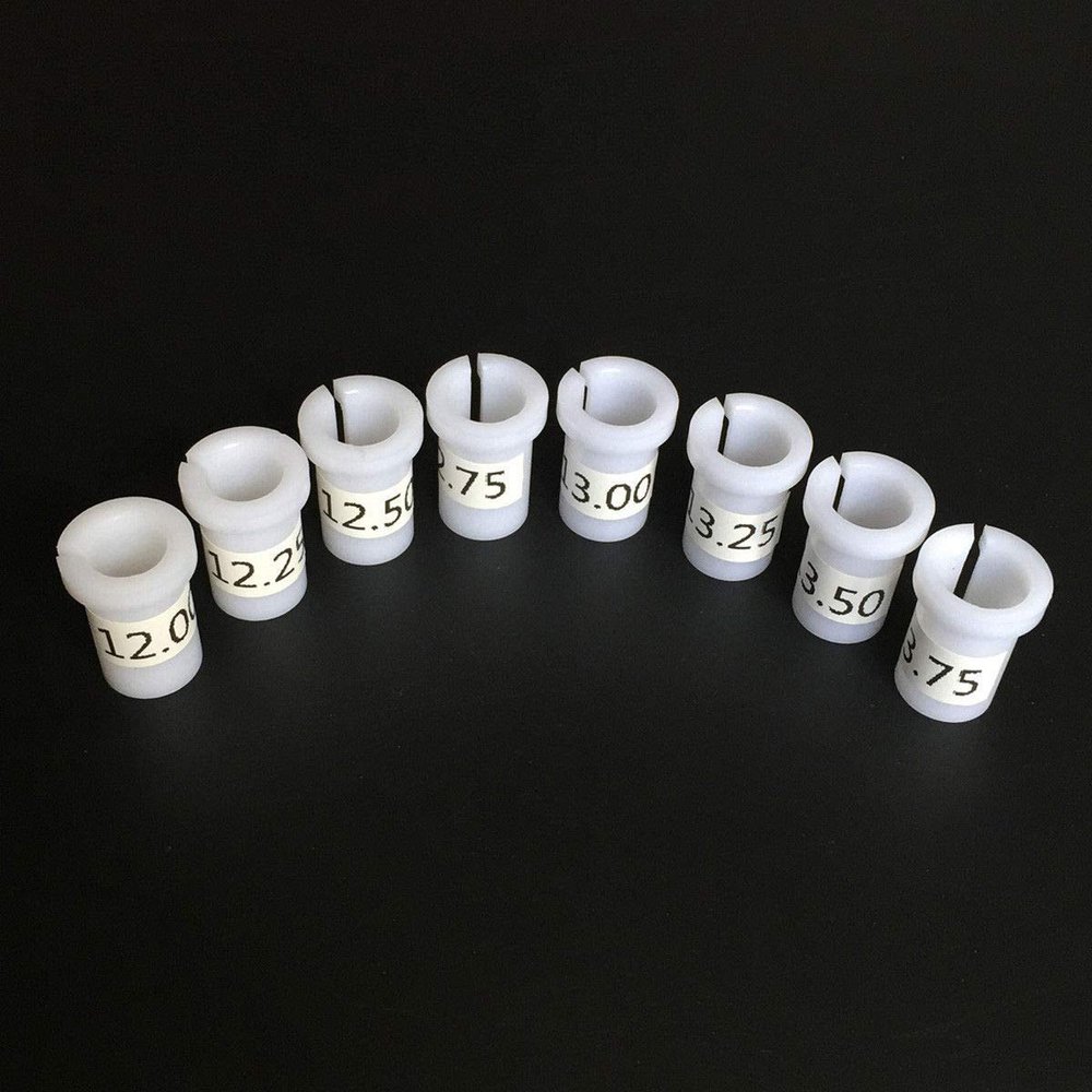 Cuefits 8PC Pool Cue POM Ferrule/Shaft Collet Sleeve - Cue Building Tool Lathe Accessory