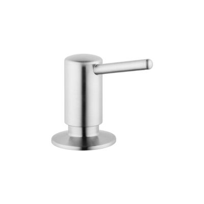 hansgrohe Bath and Kitchen Sink Soap Dispenser, Contemporary Premium Modern in Stainless Steel Optic, 04539800 Small