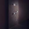 AXOR Citterio Modern Clean Volume and Auto Temperature Control 2-Handle 7-inch Wide Thermostatic Shower Trim for Rough-in Valve with Diverter in Chrome, 39720001 view 3