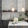 Hinkley Somerset Small Pendant Light  Etched Opal Glass Modern Globe Shade, Adjustable Height, Sloped Ceiling Compatible, Vintage-Inspired Metal Yoke Frame, Dry Rated  Heritage Brass Finish view 4