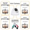 Analog CCTV Camera HD 1080P 4-in-1 (TVI/AHD/CVI/CVBS) Security Dome Camera Outdoor, 2.8mm-12mm Manual Focus/Zoom Varifocal Lens, Weatherproof Metal Housing 36 IR-LEDs Day & Night Monitoring (White) view 3