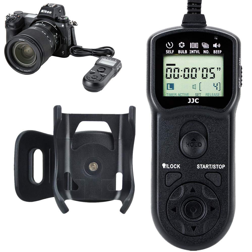 JJC Intervalometer Timer Remote Control Shutter Release for Nikon Z6II Z7II Z6 Z7 Z5 D780 D750 D7500 D7200 D7000 D5600 D5500 D5300 D5200 D5100 D5000 D3300 D3200 Coolpix P1100 P7800 P7700 P1000