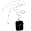 Stainless Steel Chain Necklace Smartwatch Band 42mm Series 3 2 1 / 44mm Series 4 New Polished Silver Metal Box Chain Strap Rope Neckband Replacement Accessories Wearable Technology Women Men view 1