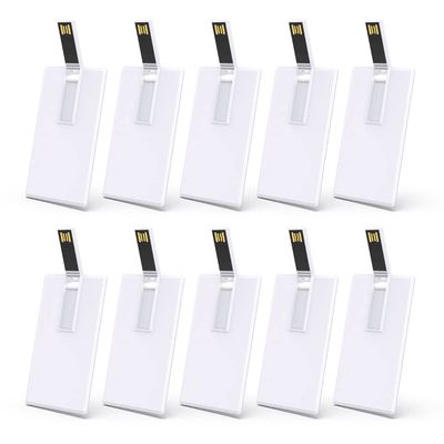 KEXIN USB Flash Drives Credit Card Bank Card Shape Flash Drive Memory Stick Key Credit 2GB 2G USB Drive - Bulk Flash Drives - 50 Pcs (White Card)
