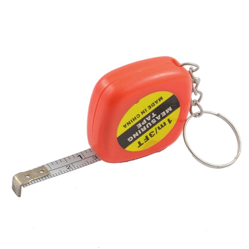 Aexit 3FT 39 Tools & Home Improvement Inches 1 Meter Tape Measuring Tool Key Chain Tape Measures Orange Red