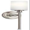 Kichler Joelson 18.25" 1 Light Wall Sconce with Satin Etched Cased Opal and Clear Glass Accent Glass in Brushed Nickel view 1
