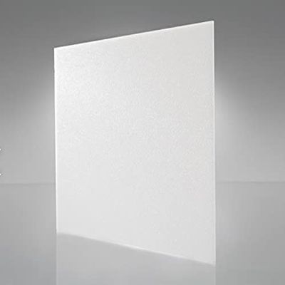 Replacement Fluorescent Light Cover | Flat Sheet Acrylic White Crepe | 22.5" x 46.5" | 0.080" Thickness | 4 Pack | Frost Glaze Lighting Panels