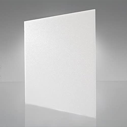 Replacement Fluorescent Light Cover | Flat Sheet Acrylic White Crepe | 22.5" x 46.5" | 0.080" Thickness | 4 Pack | Frost Glaze Lighting Panels