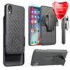 ZASE Belt Clip Case Compatible w/iPhone XR 2018 Holster Shell Tough Super Slim Protective Hard Cover Armor Defender with Glass Screen Protector (A Holster Combo Case) view 2