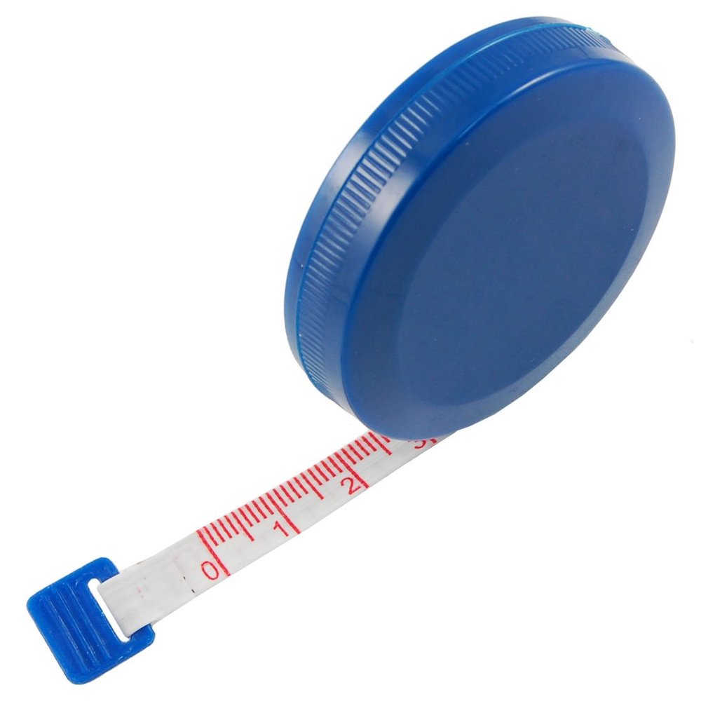 Aexit Dark Blue Tools & Home Improvement Round Case Press Button Retractable Measuring Tape Measures Tape 1.5M