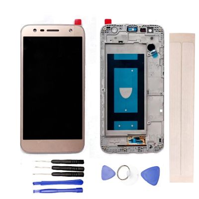 JayTong LCD Display & Replacement Touch Screen Digitizer Assembly with Free Tools for L-G X Power 2 M320 M320N/F M322 X320L-Gold with Frame