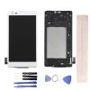 JayTong LCD Display & Replacement Touch Screen Digitizer Assembly with Free Tools for L-G Tribute HD LS676 / K6 X Style K200 L53BG L56VL White with Frame view 1