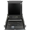 ATEN CL1000M 17" Single-Rail LCD Integrated Console-TAA Compliant - 1 Computer(s) - 17" Active Matrix TFT LCD - 1 x SPHD-15 Keyboard/Mouse/Video view 1