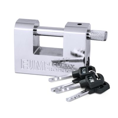 FJM SPSA60-KD D-Style High Security Padlock, Home Improvement Anti Theft Trailer Lock, Bike Lock, & Door Lock. Also for Outdoor Storage Shed, Includes Master Lock Set, Keyed Different, 2 3/8" (60mm)