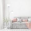 Simple Designs LF2000-SLV Mother-Daughter Floor Lamp with Reading Light, Silver view 2