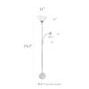 Simple Designs LF2000-SLV Mother-Daughter Floor Lamp with Reading Light, Silver view 4