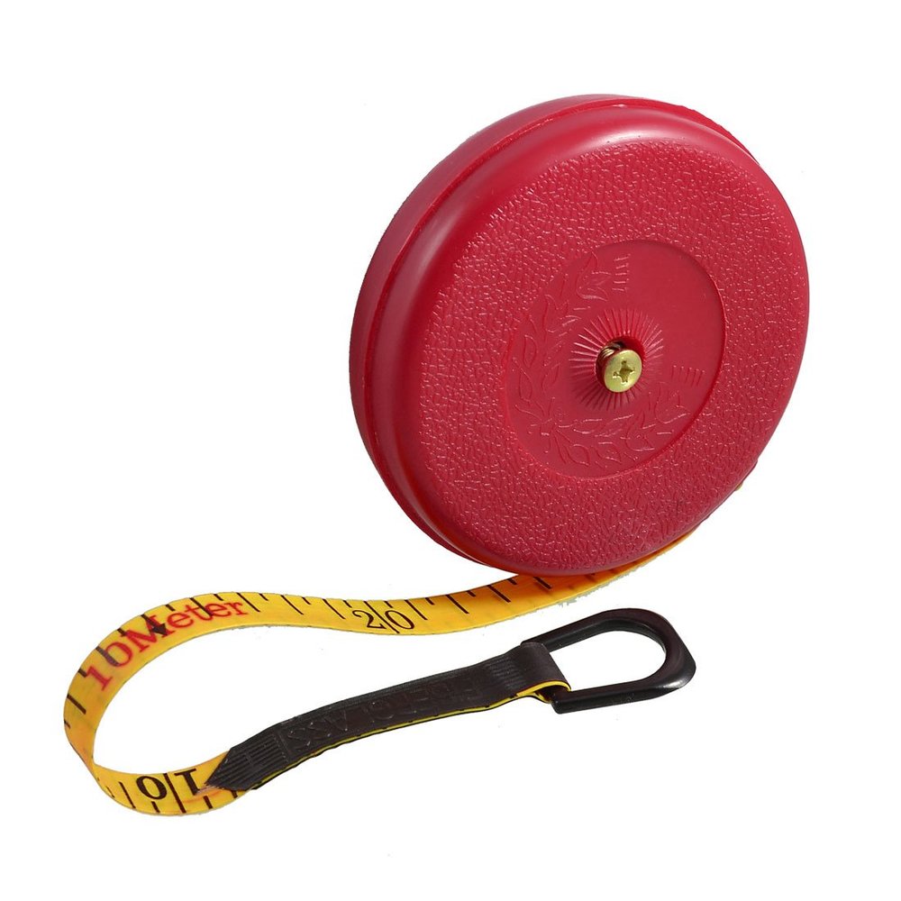 Aexit 10M 33 Tools & Home Improvement Ft Red Round Case Rotatable Knob Retractable Tape Tape Measures Measure Ruler