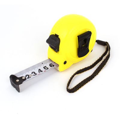 Aexit Yellow Plastic Tools & Home Improvement Housing Retractable Metric Ruler Range Measuring Measure Tape Measures Tape 5M