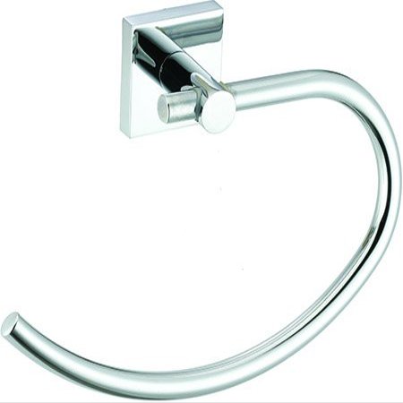 Nuk3y Vina Collection Contemporary Metal Towel Ring, Polished Chrome