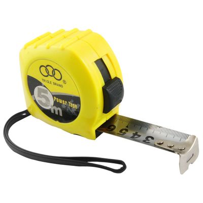 Aexit Yellow Plastic Tools & Home Improvement House 5M Lock Button Metric Ruler Tape Tape Measures Measuring Tool