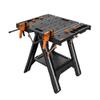 Worx Pegasus 2-in-1 Folding Work Table & Sawhorse, Easy Setup Portable Workbench, 31" W x 25" D x 32" H Lightweight Worktable with Heavy-Duty Load Capacity, WX051 - Includes 2 Clamps & 4 Clamp Dogs view 1